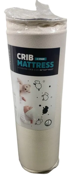Modera Baby 2 Stage Crib Mattress, Stone White