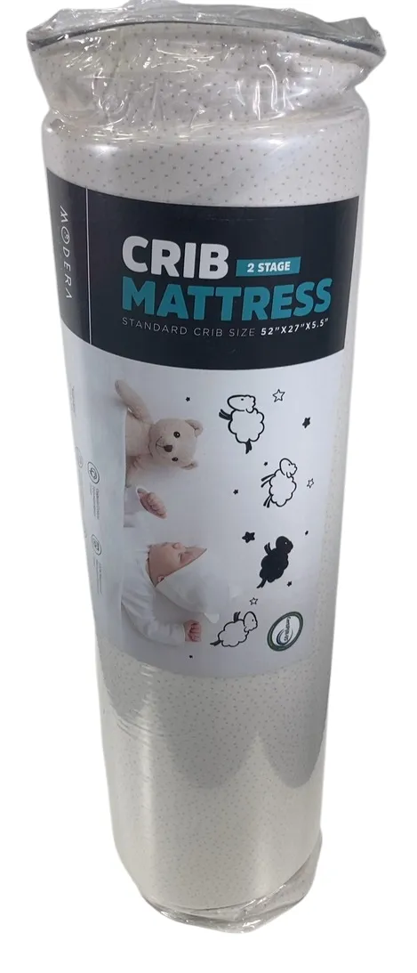Modera Baby 2 Stage Crib Mattress, Stone White