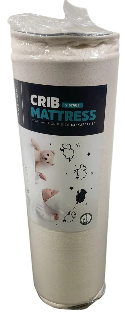 Modera Baby 2 Stage Crib Mattress, Stone White