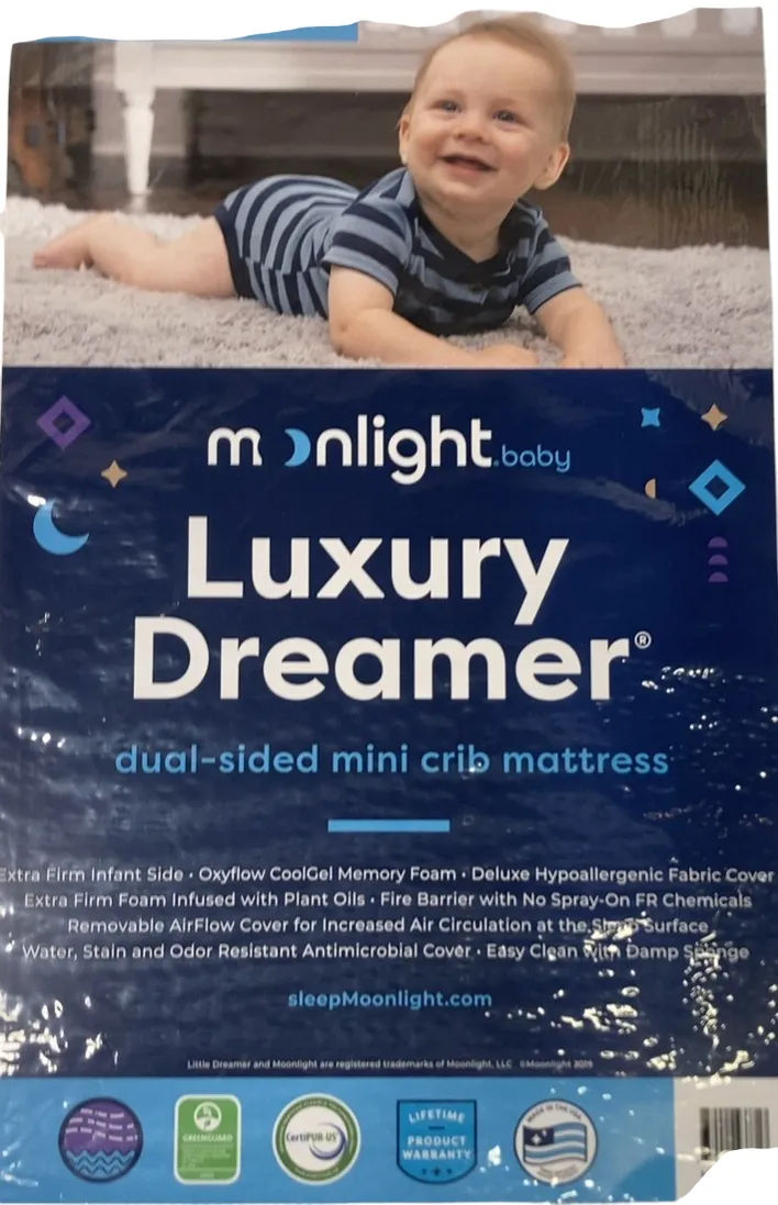 Moonlight Slumber Luxury Dreamer Crib Mattress, Mini (38"x24"x5")