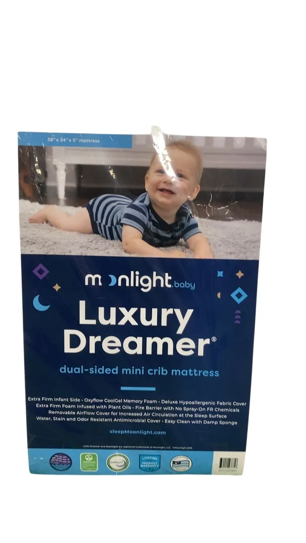 Moonlight Slumber Luxury Dreamer Crib Mattress, Mini (38"x24"x5")
