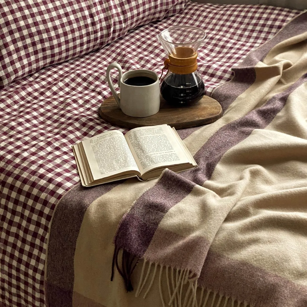 Moorland Border Wool Blanket Piglet In Bed