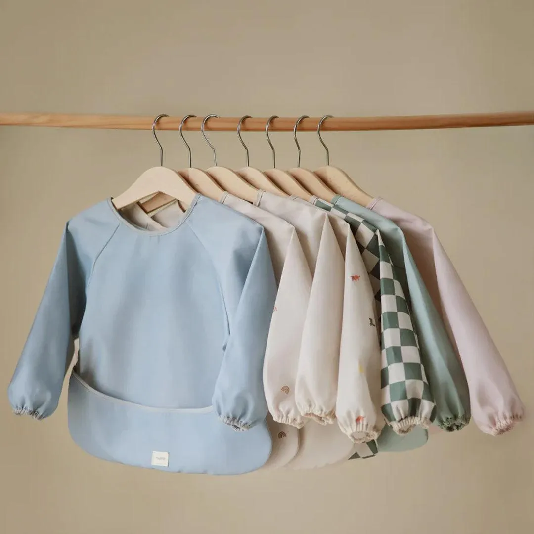 Mushie Long Sleeve Bib - Whales