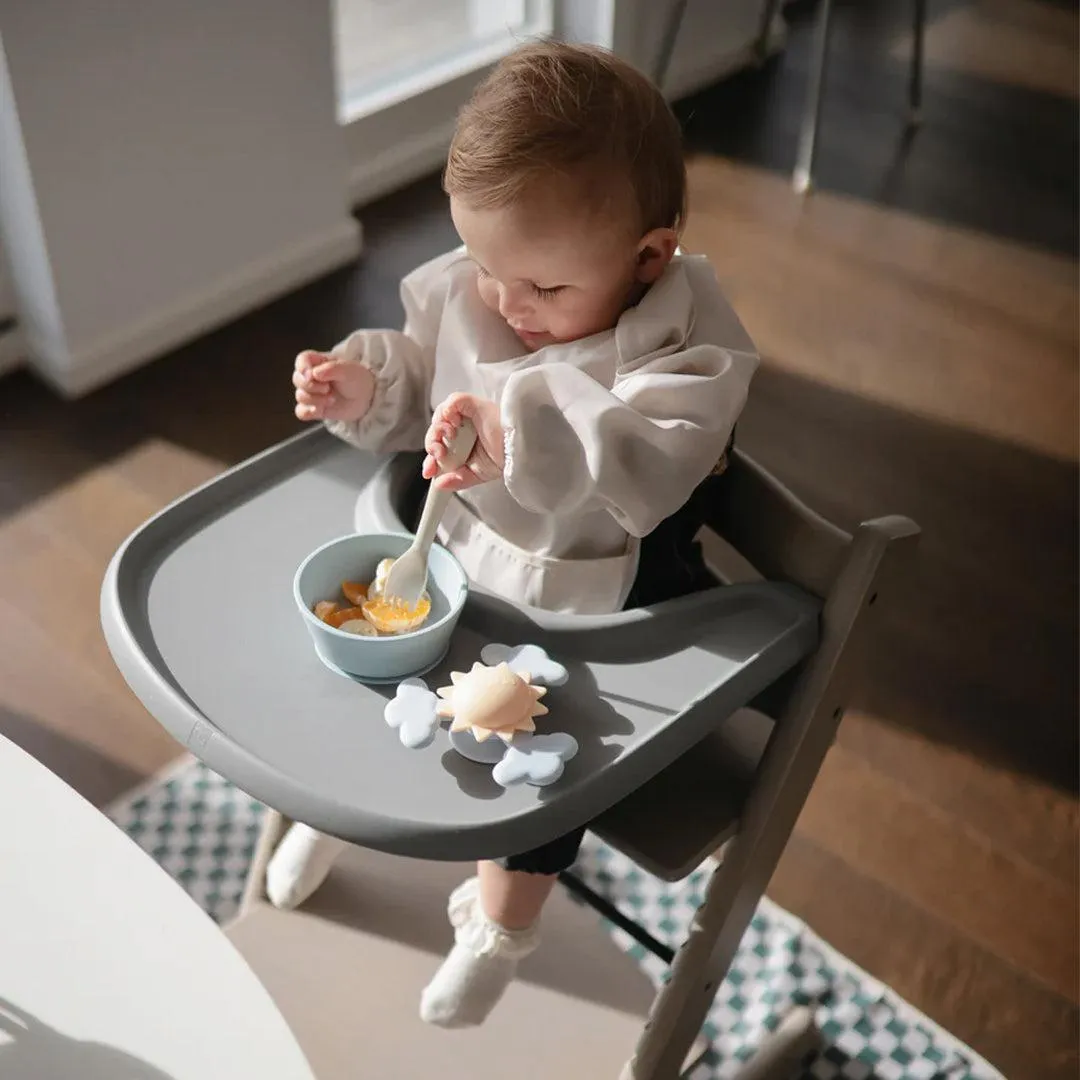 Mushie Long Sleeve Bib - Whales