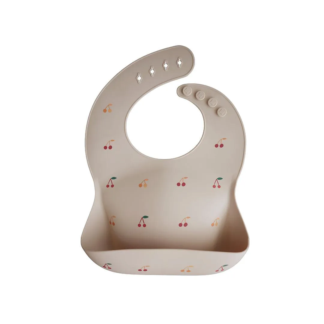 Mushie Silicone Bib - Cherries