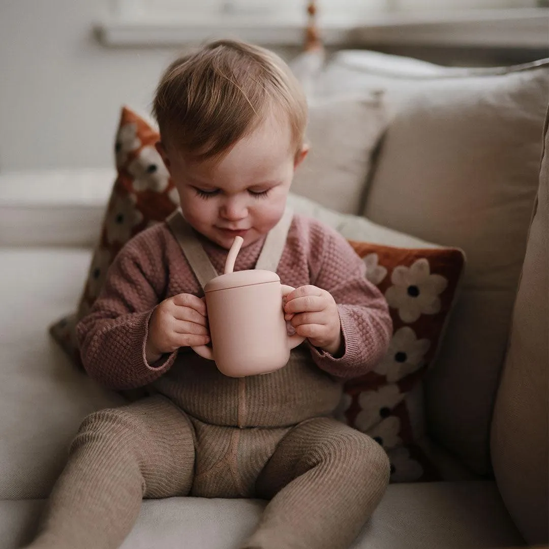 Mushie Training Cup   Straw - Blush