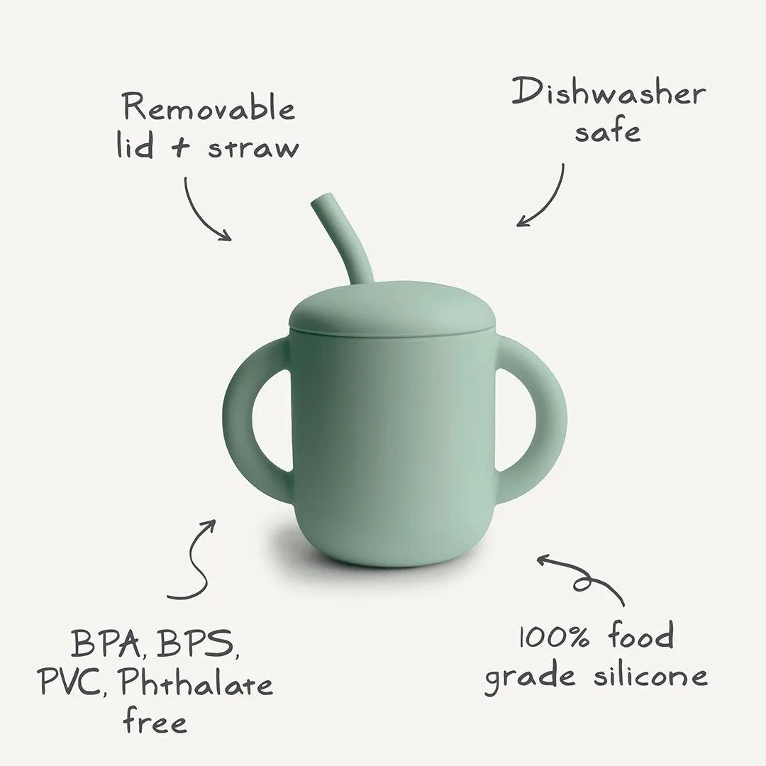 Mushie Training Cup   Straw - Blush
