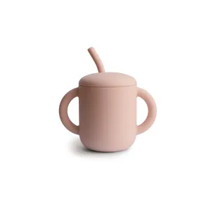 Mushie Training Cup   Straw - Blush