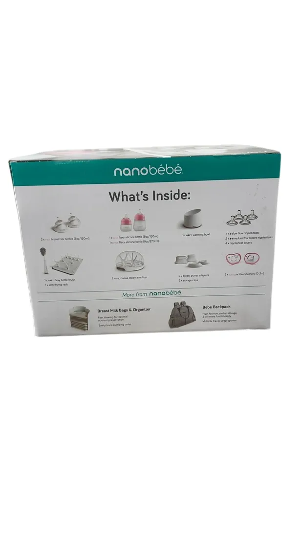 Nanobébé Ultimate Newborn Baby Bottle Feeding Set, Pink