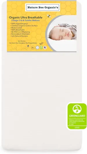 Nature Bee Organics 2-Stage Ultra Breathable Premium Crib & Toddler Mattress
