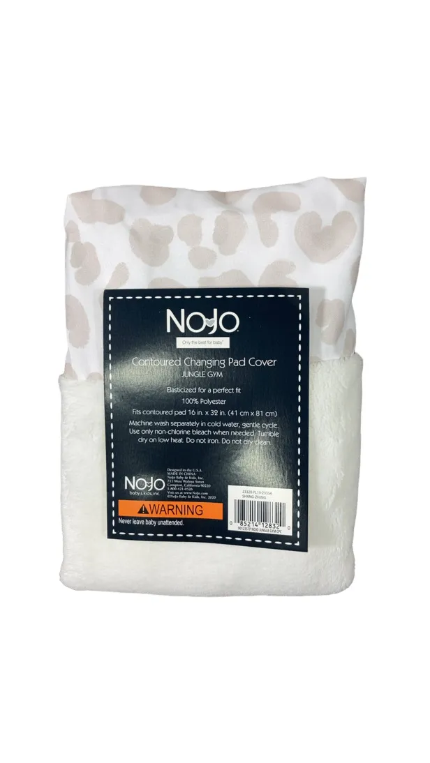 Nojo Changing Pad Cover, Grey and White Cheetah