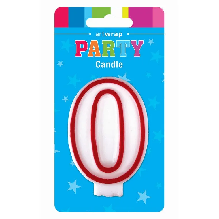 Number Candle, Red, 0