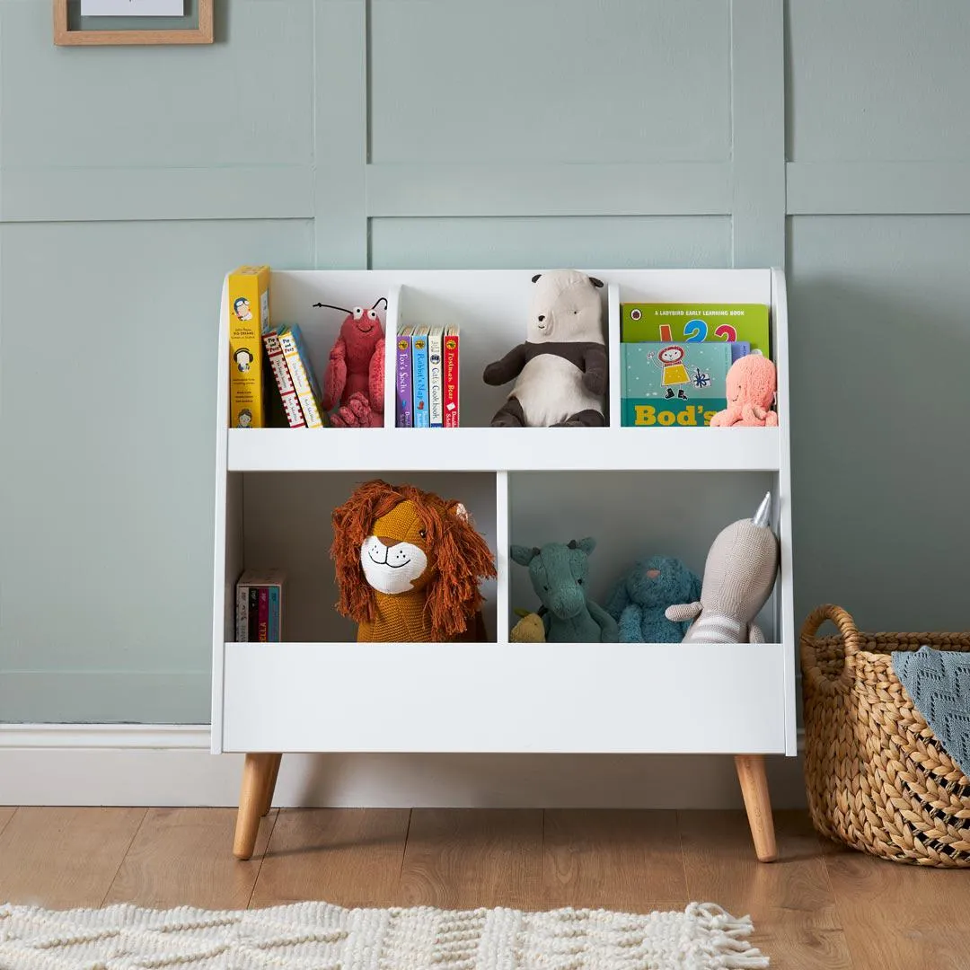 Obaby Maya Bookcase/Toy Storage - White   Natural