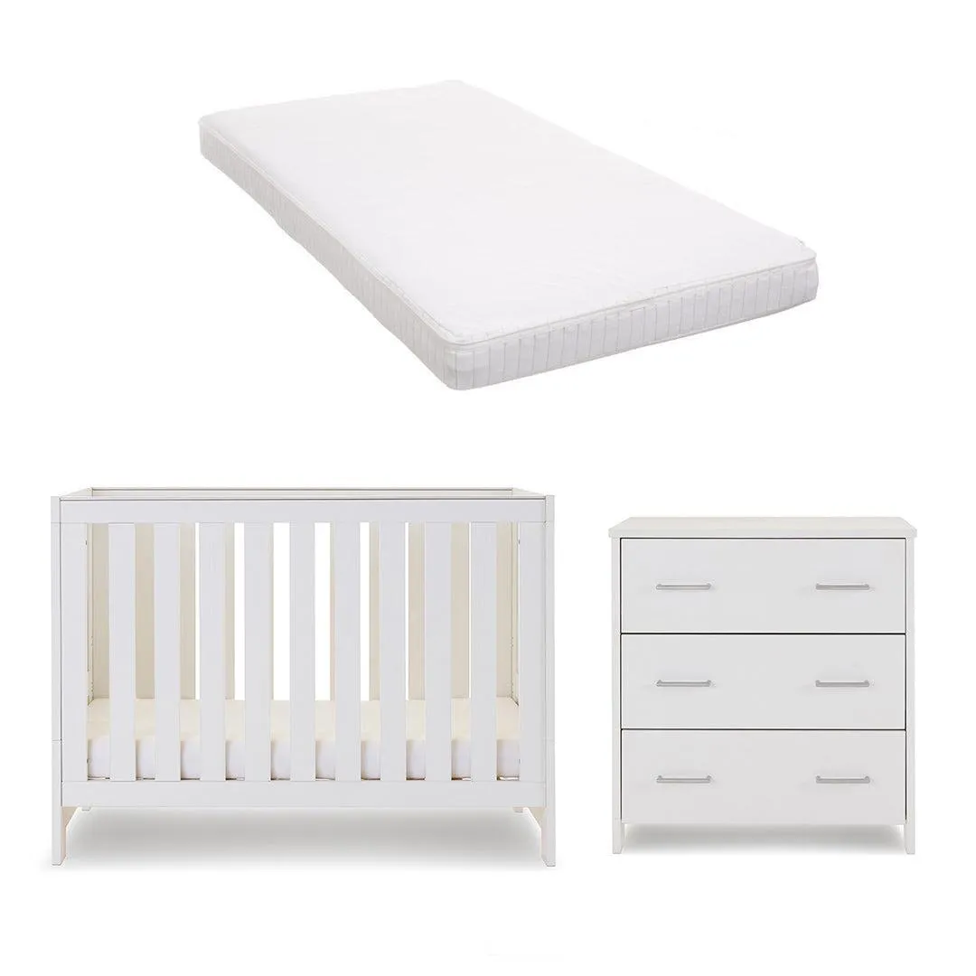 Obaby Nika Mini 2 Piece Room Set - White Wash