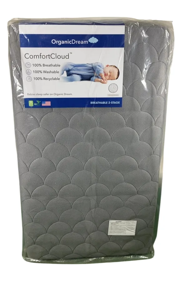 Organic Dream ComfortCloud 2-Stage Crib Mattress, Grey