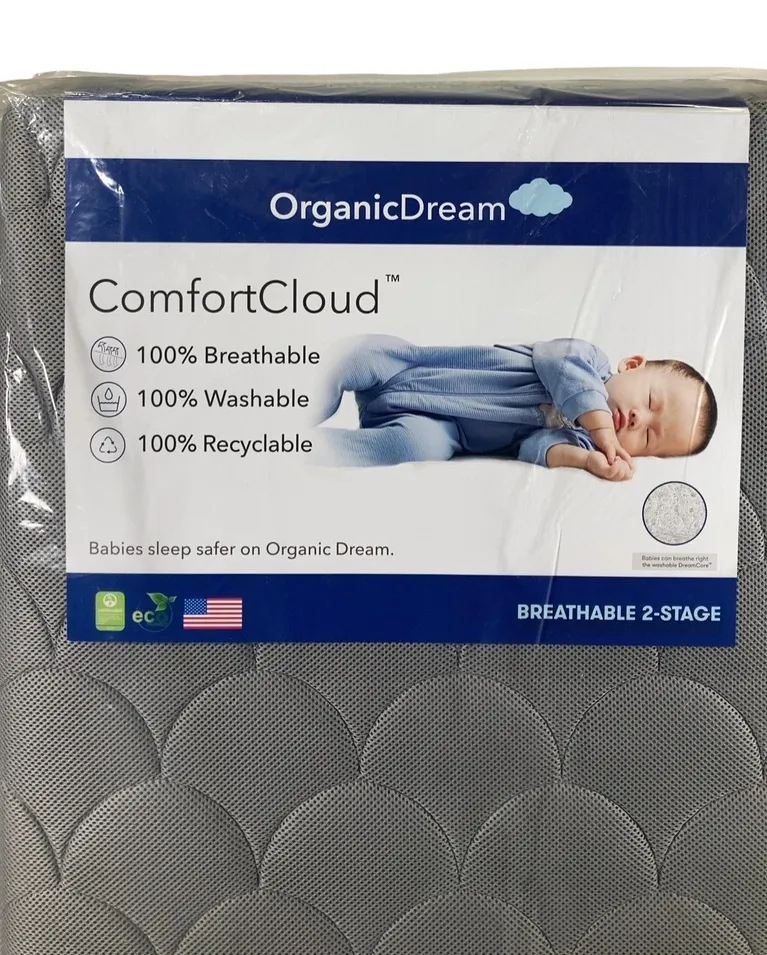 Organic Dream ComfortCloud 2-Stage Crib Mattress, Grey