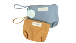 Pearhead Mom And Baby Pouch Set, Blue And Orange