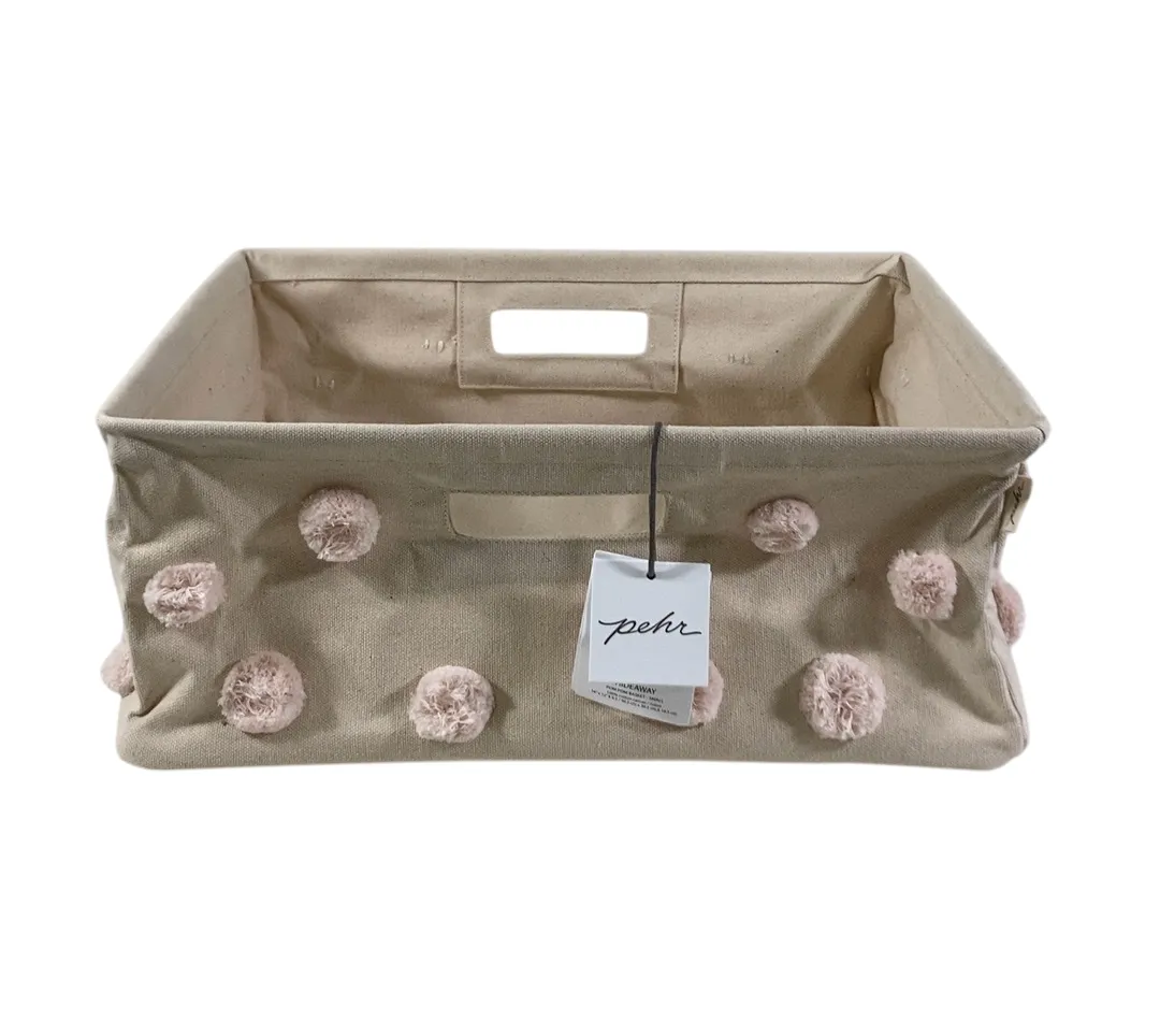 Pehr Hide Away Basket, Blush, Small