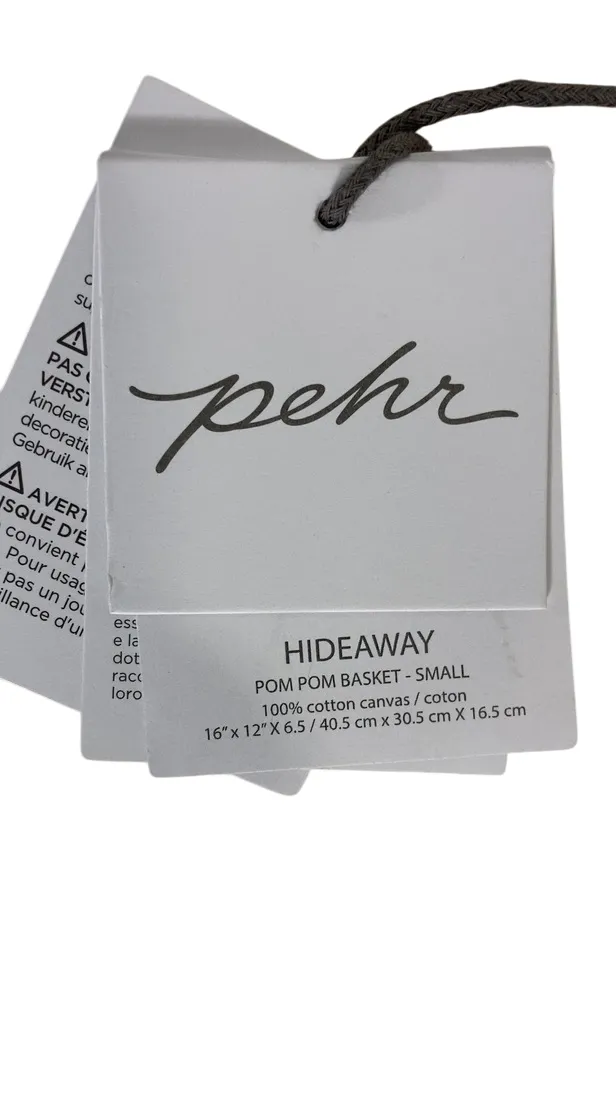 Pehr Hide Away Basket, Small, Natural