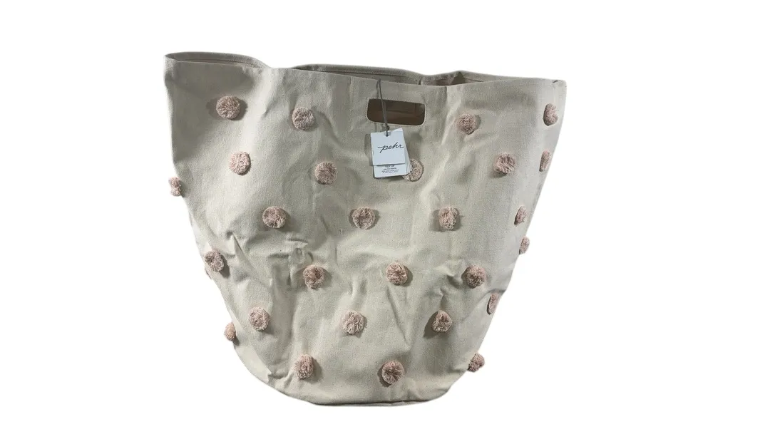 Pehr Pom Pom Hamper 18x20, Peony Pink