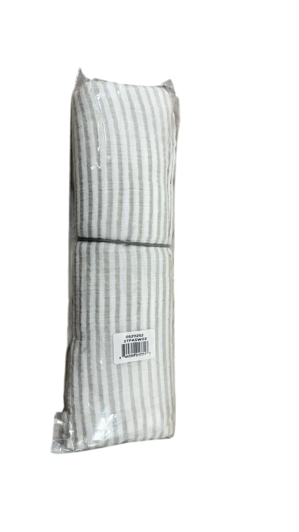 Pehr Wrap Me Up Organic Cotton Muslin Swaddle, Grey Stripe