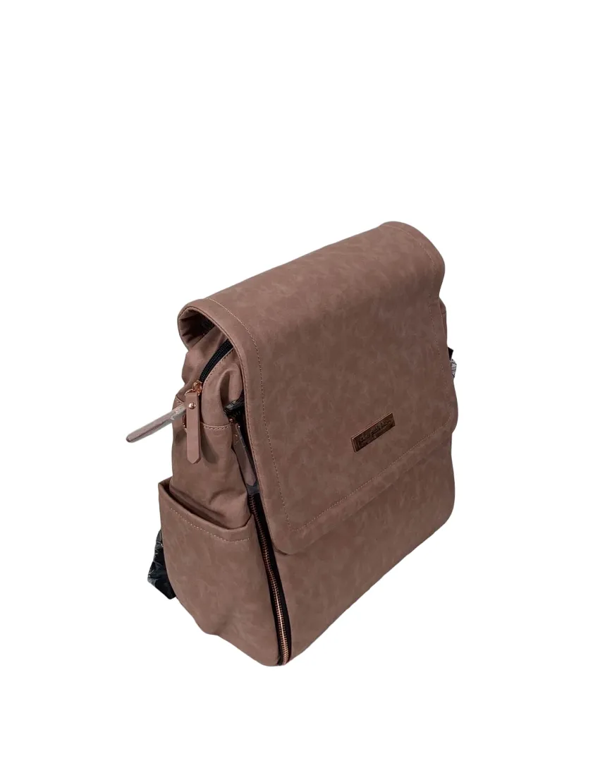 Petunia Pickle Bottom Boxy Backpack Diaper Bag, Dusty Rose Leatherette