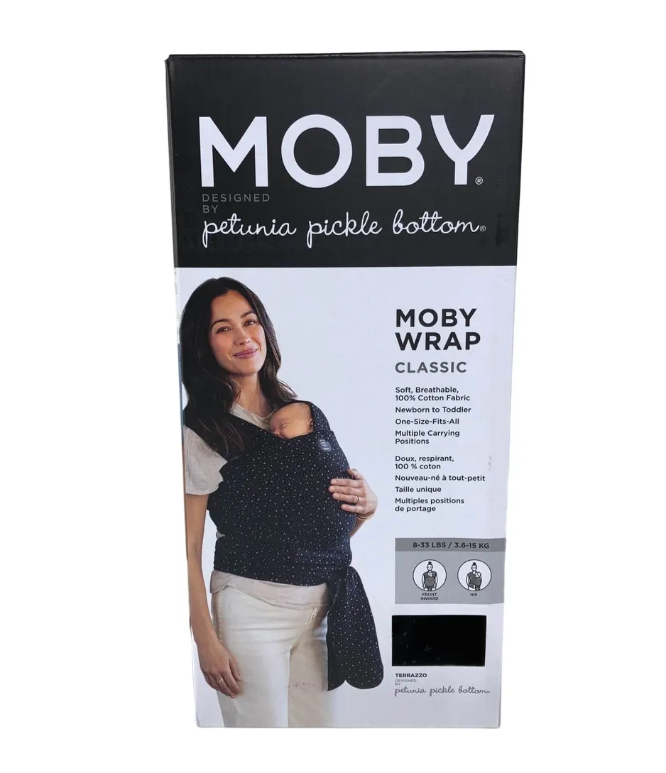Petunia Pickle Bottom For Moby Wrap Baby Carrier, Classic, Terrazzo Black
