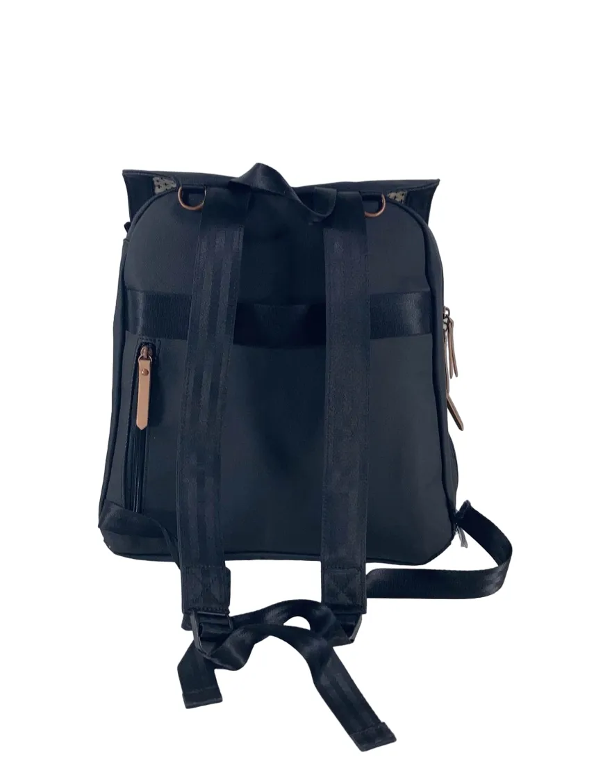 Petunia Pickle Bottom Meta Backpack, Black Matte Canvas