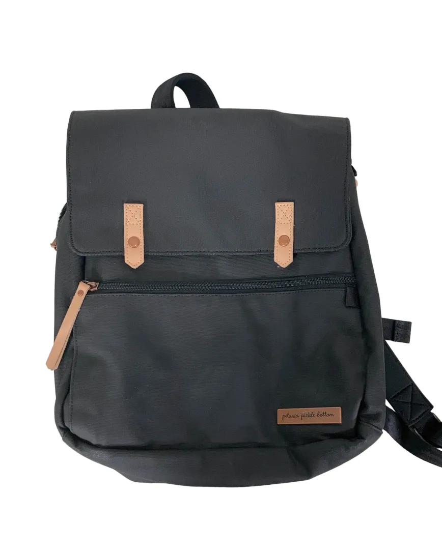 Petunia Pickle Bottom Meta Backpack, Black Matte Canvas