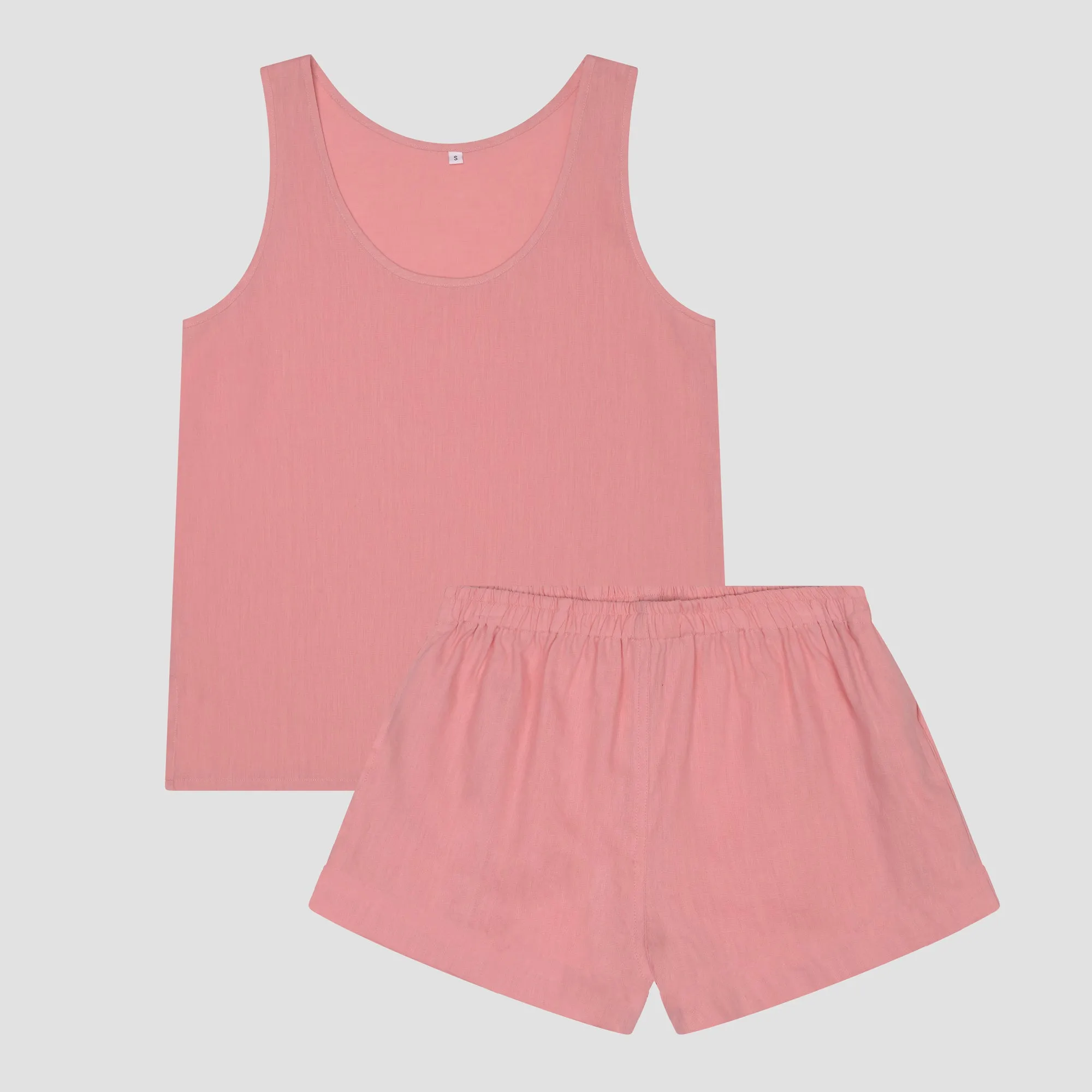 Pink Bloom Linen Tencel Cami Set Piglet In Bed