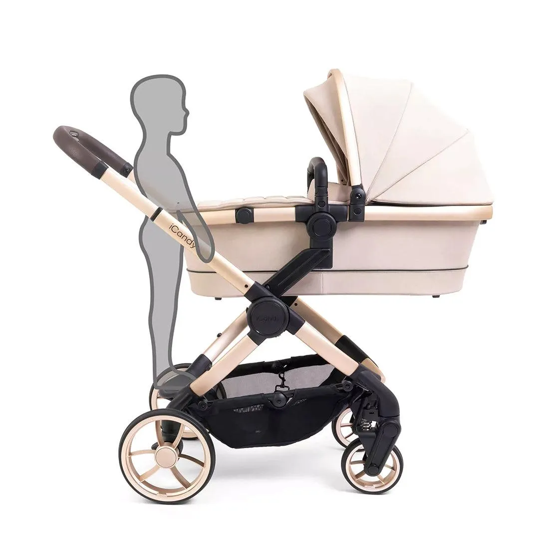 [Preloved] - iCandy Peach 7 EDITIONS Pushchair & Carrycot - Biscotti
