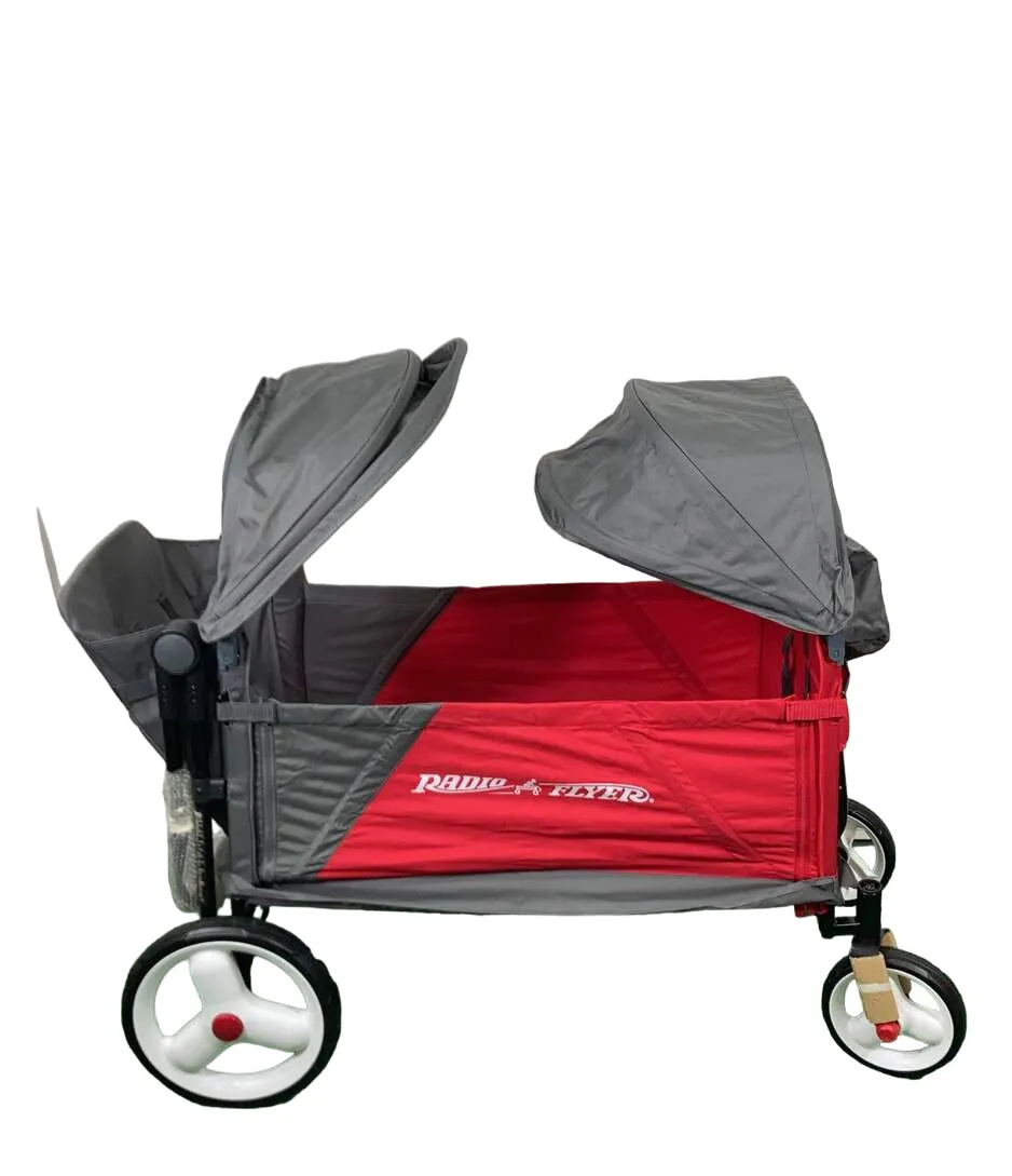 Radio Flyer Discovery Stroll 'N Wagon With Canopies, Red