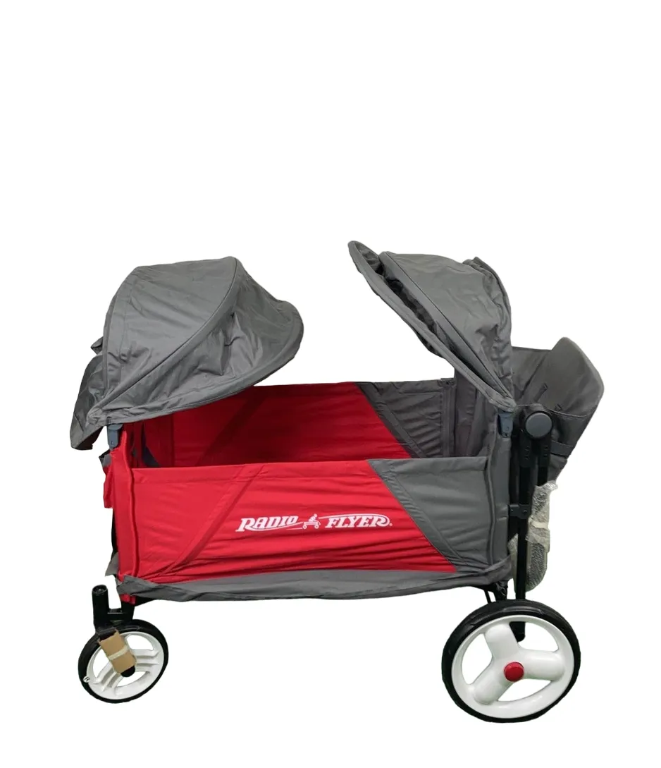 Radio Flyer Discovery Stroll 'N Wagon With Canopies, Red