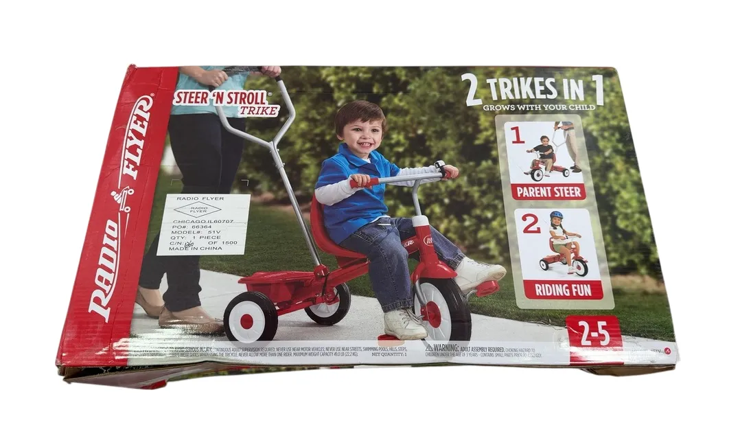 Radio Flyer Steer & Stroll Trike, Red