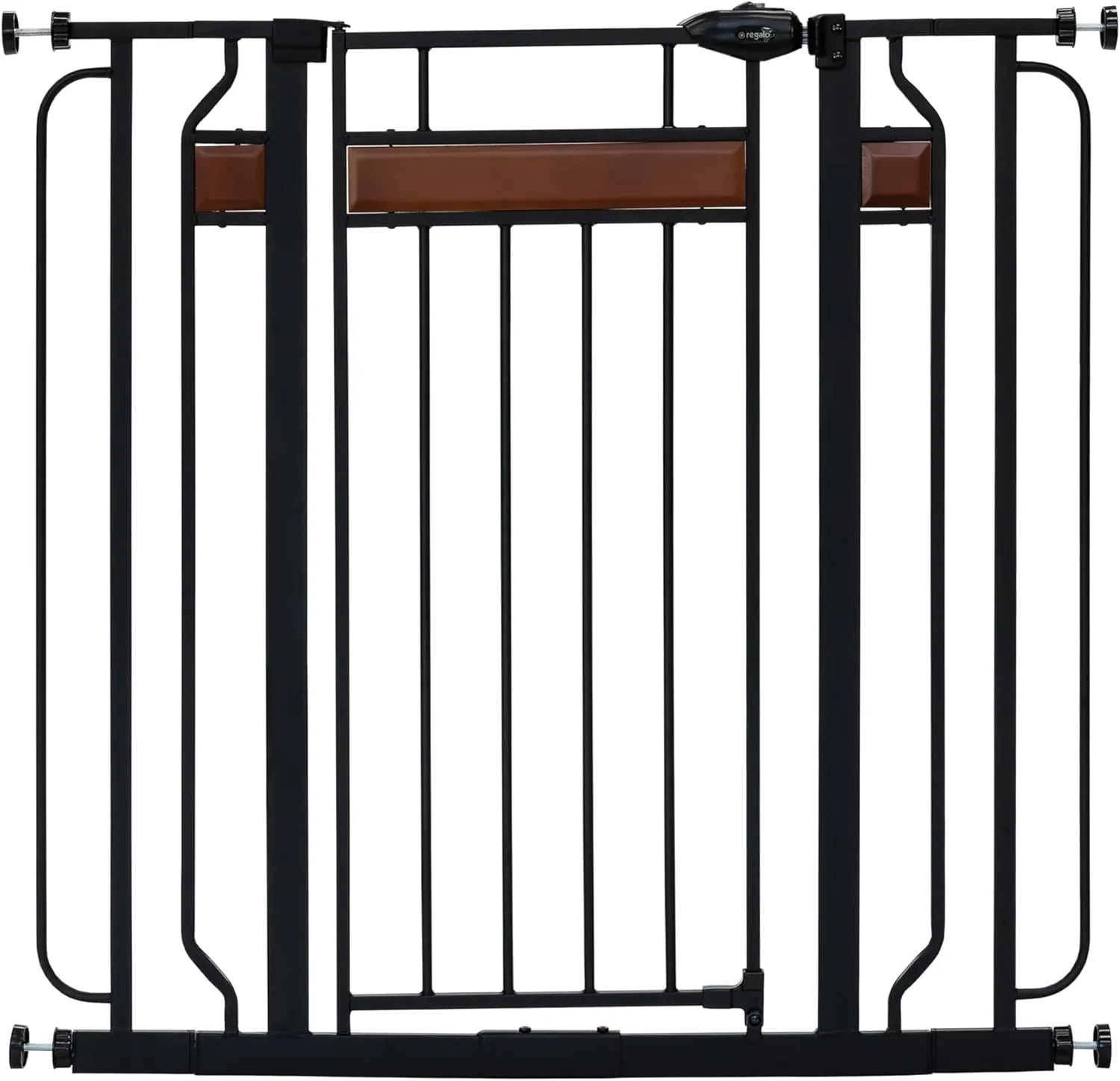Regalo Wall Safe Extra Tall Walk Through Gate, Black
