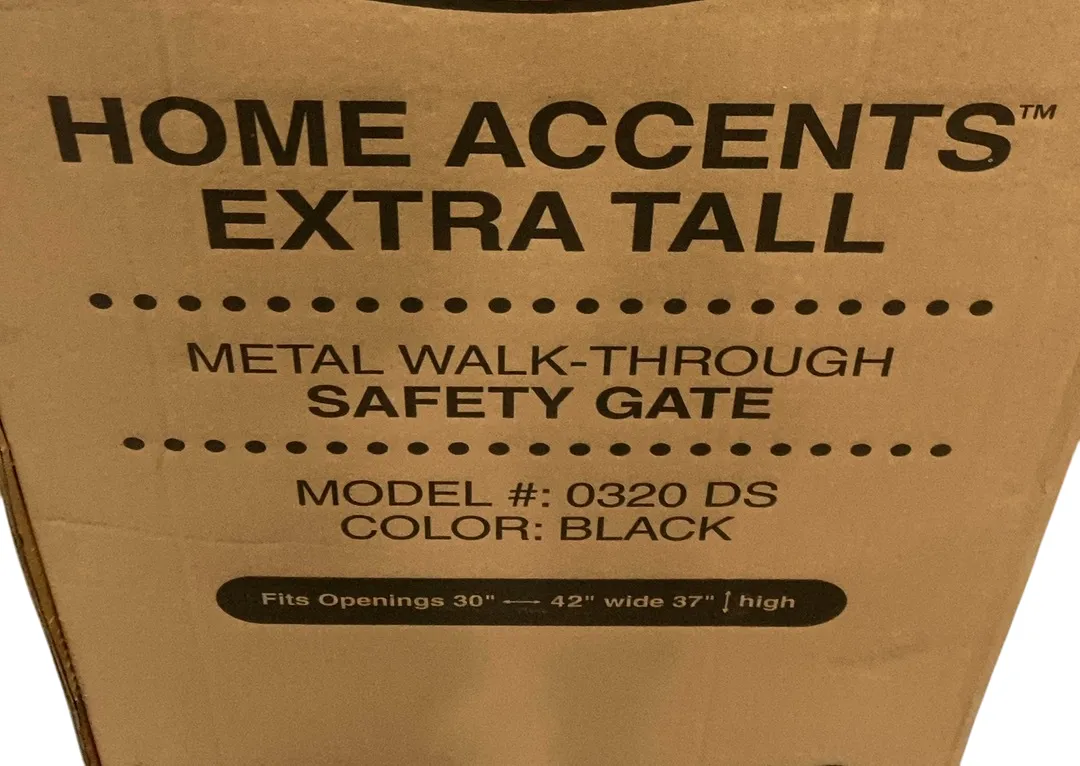 Regalo Wall Safe Extra Tall Walk Through Gate, Black