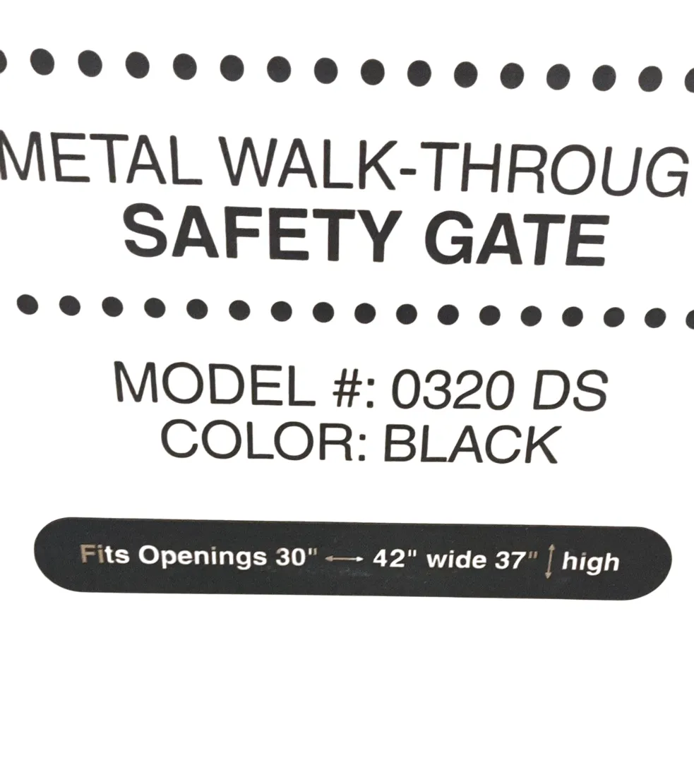 Regalo Wall Safe Extra Tall Walk Through Gate, Black