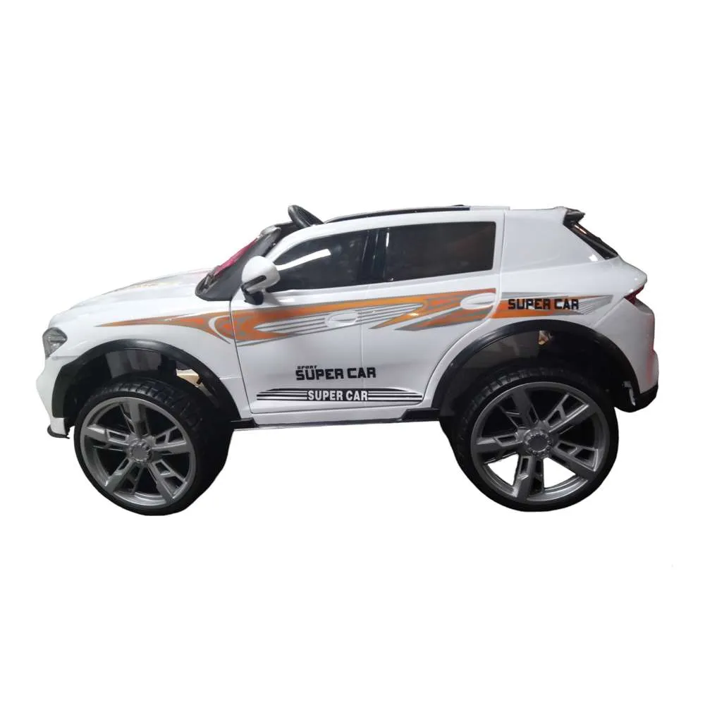 Ride On Car with Music & Lights 115 x 69 x 48cm White/Orange