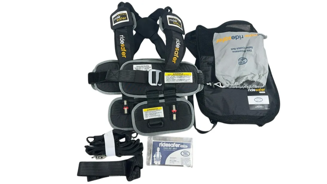 RideSafer Travel Vest, X-Large, Black