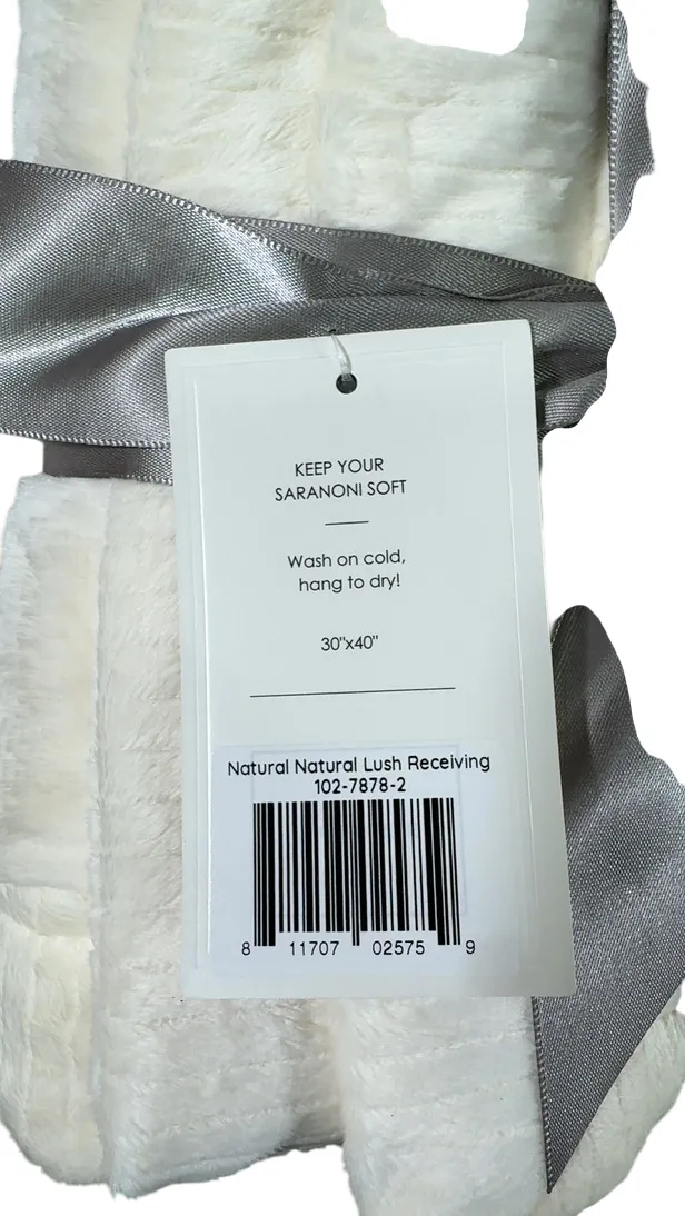 Saranoni Extra Large Lush Blanket, Natural