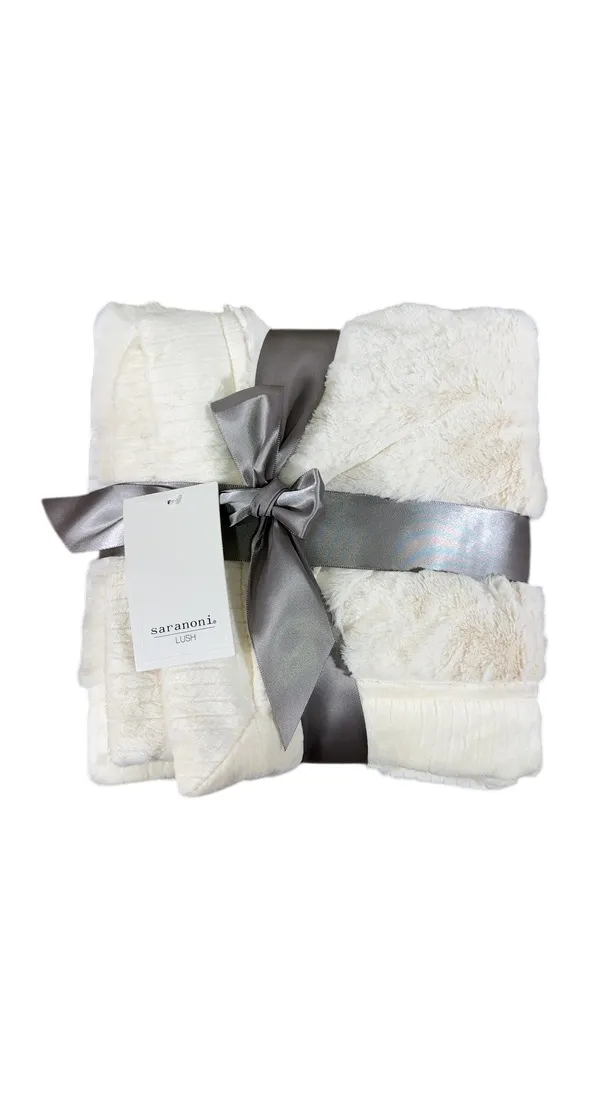 Saranoni Extra Large Lush Blanket, Natural