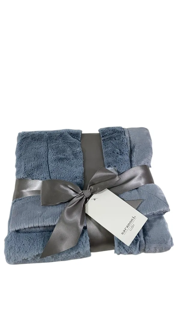 Saranoni Extra Large Lush Blanket, Storm Cloud