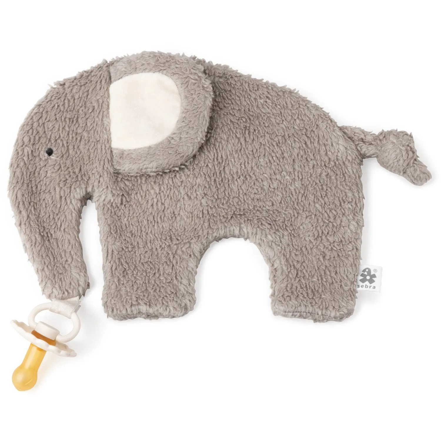 Sebra Grey Pacifier Comfort Blanket With Pacifier holder Fanto