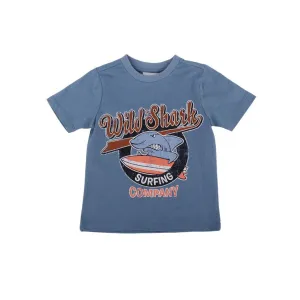 Shark Print Tee, Size 3