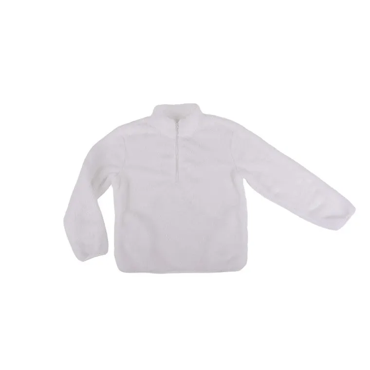 Sherpa Half Zip, Cream, Size M