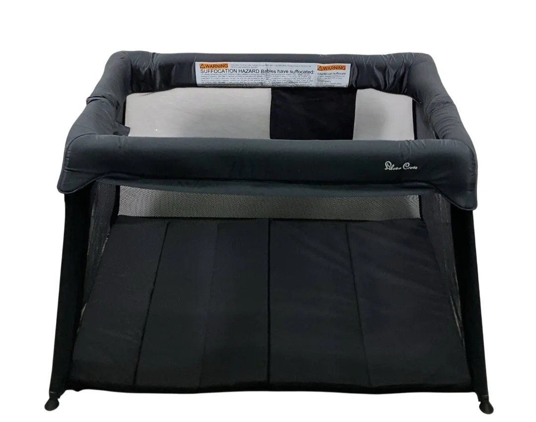 Silver Cross Sleep & Go 3 in 1 Travel Crib, Black