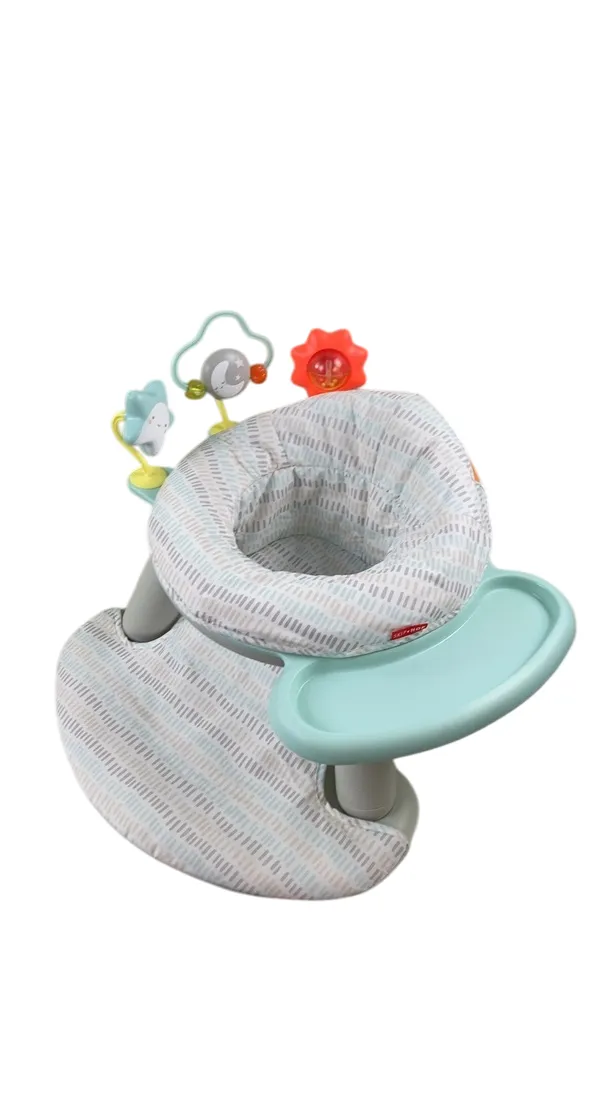 Skip Hop 2-in-1 Sit-up Activity Baby Chair, Silver Lining Cloud