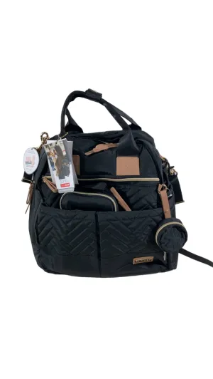 Skip Hop 6-in-1 Diaper Bag Backpack Suite, Black