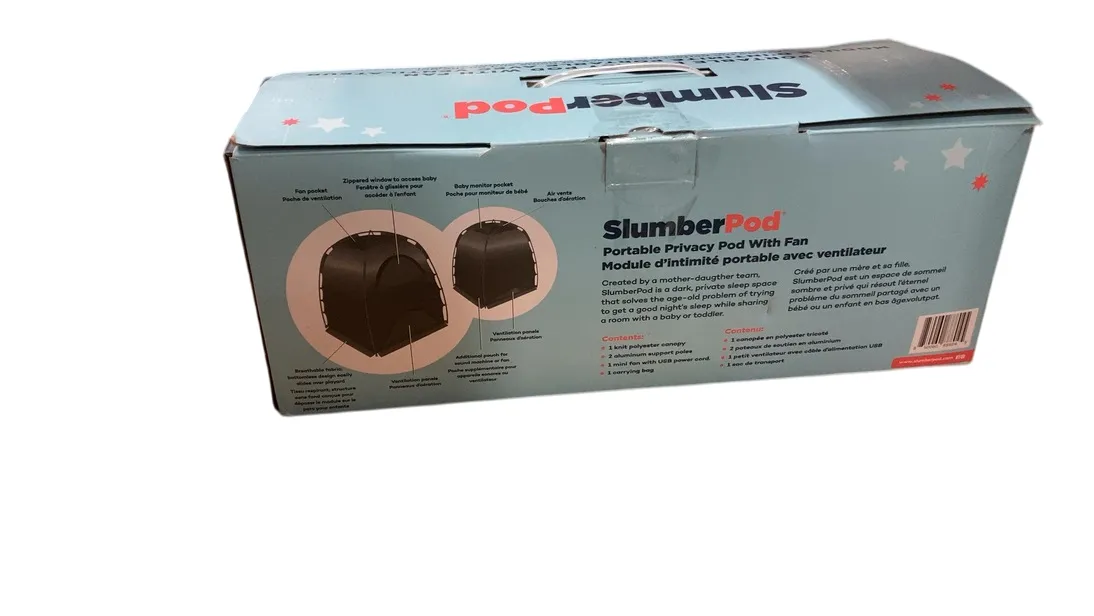 SlumberPod 3.0 Sleep Canopy with Fan, Morning Mist Gray