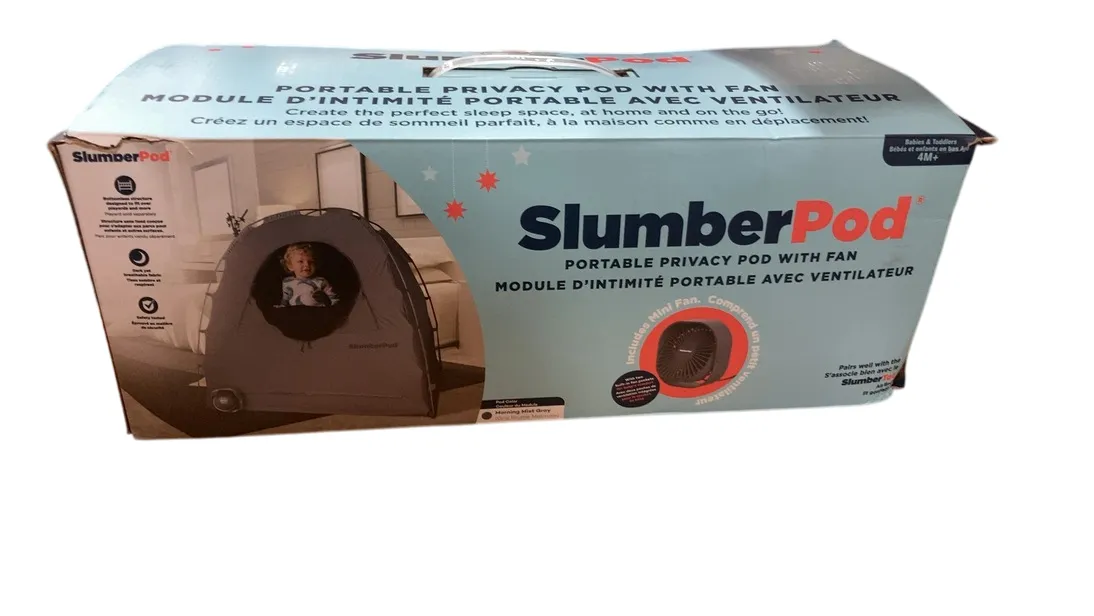 SlumberPod 3.0 Sleep Canopy with Fan, Morning Mist Gray